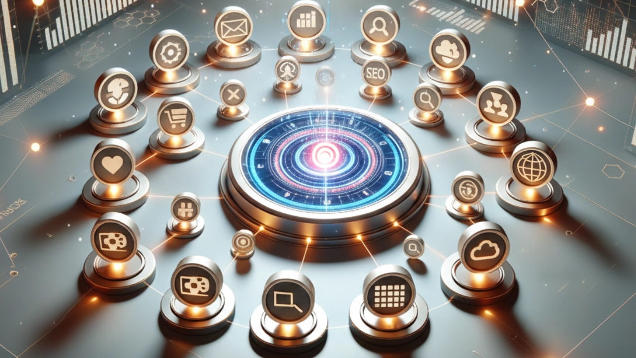 Operação digital integrada com CRM, tráfego pago, checkout e dados trabalhando como um sistema único no e-commerce moderno.