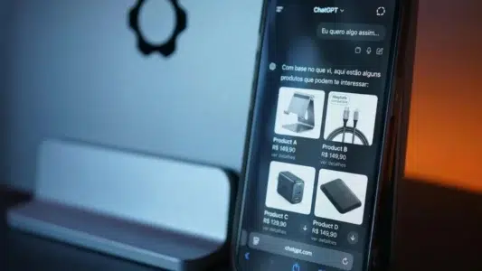 ChatGPT exibindo comparação de produtos em interface de descoberta com IA no e-commerce