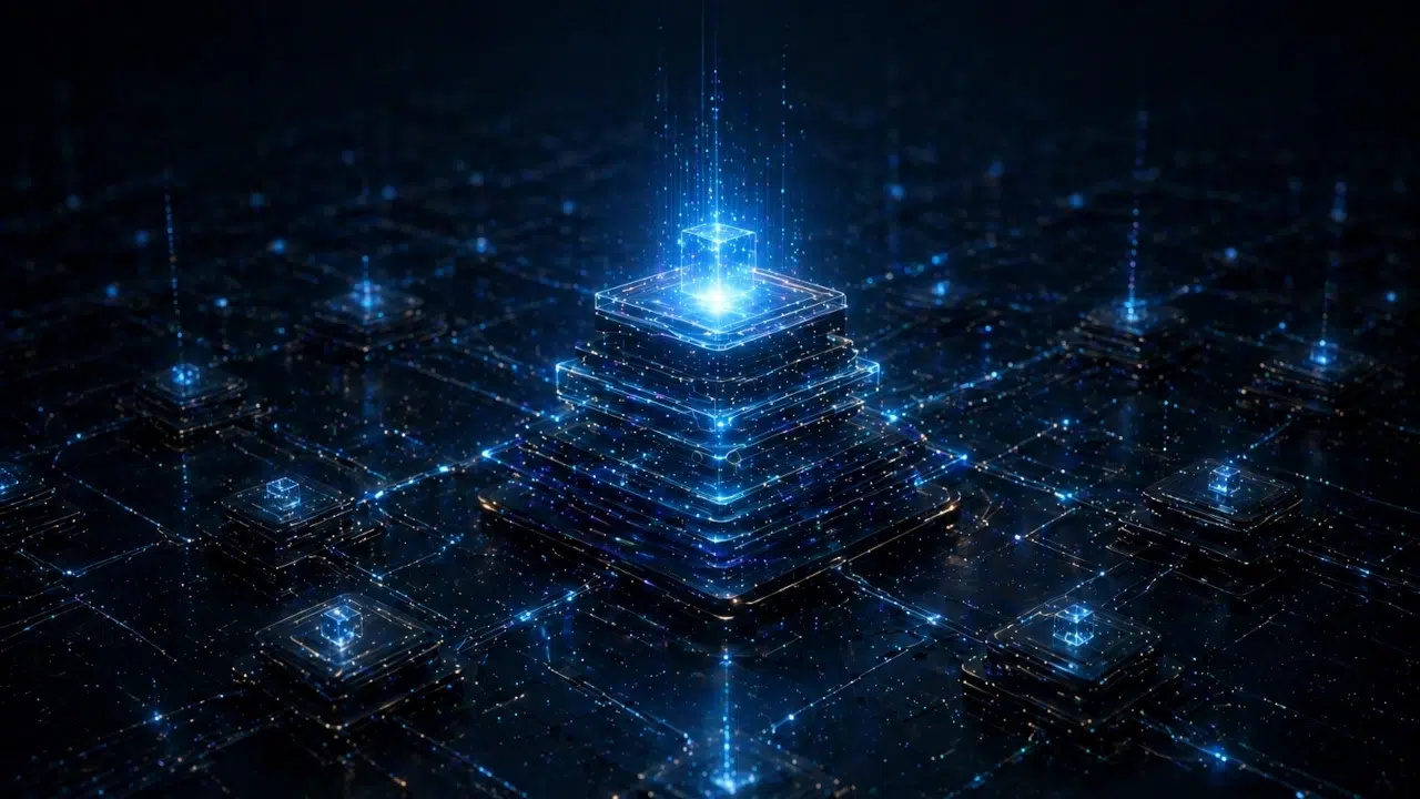 Estrutura digital destacada em sistema de ranking representando SEO técnico, performance e crescimento orgânico