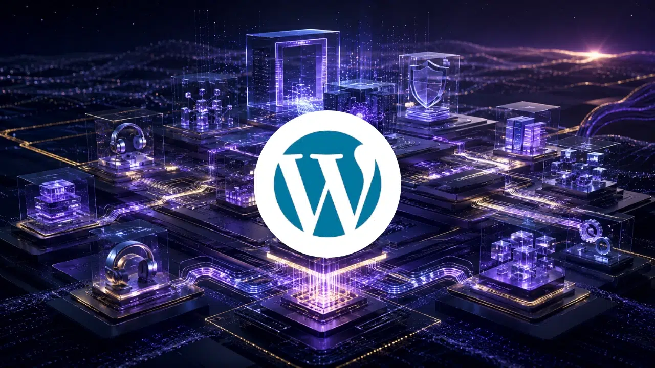 Infraestrutura digital em WordPress para empresas com SEO, AEO, conteúdo, CRM, tracking, integrações e suporte técnico.