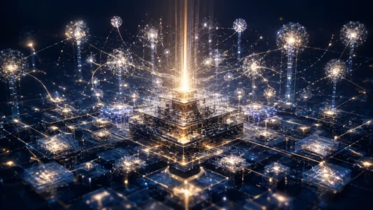 AI Visibility strategy with SEO, structured data, content, WordPress, WooCommerce, tracking and AI agents interpreting a company’s digital presence.