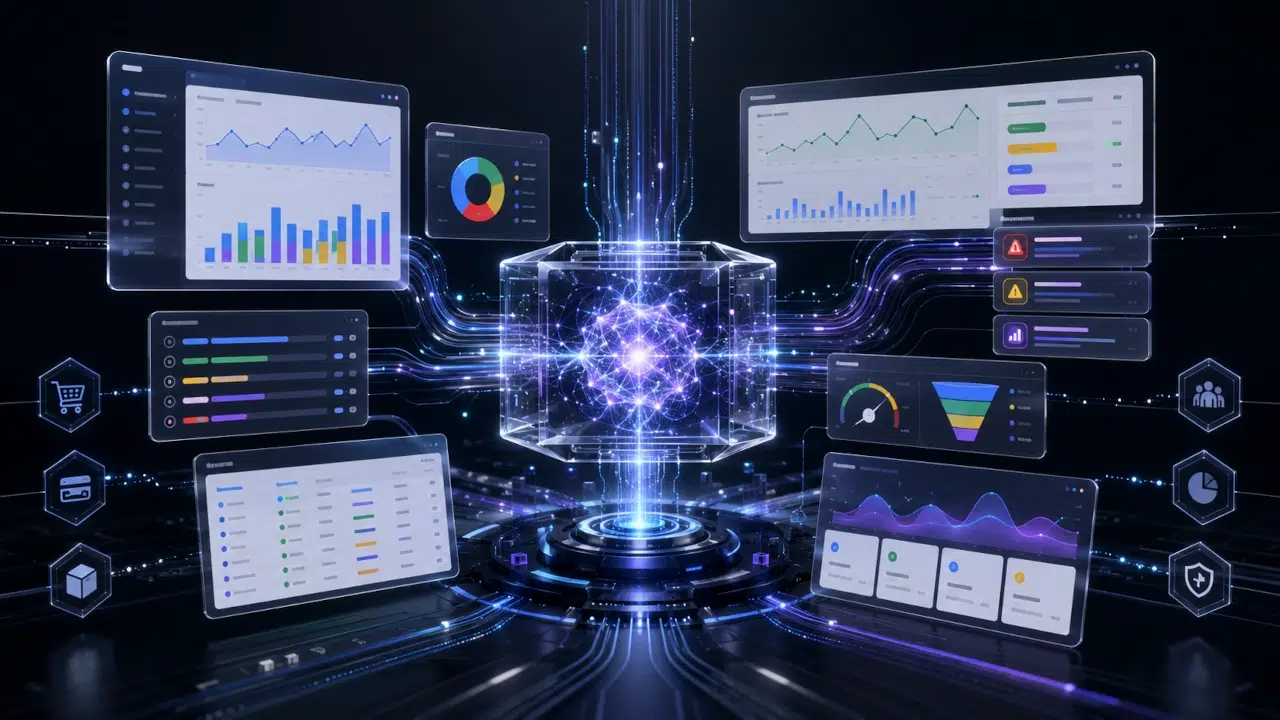 Automação Google Ads com IA para loja virtual conectando campanhas, dados, tracking, CRM, estoque e decisões de mídia paga.