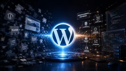 Desenvolvimento WordPress sob medida com plugins próprios, integrações, APIs e automações para empresas.