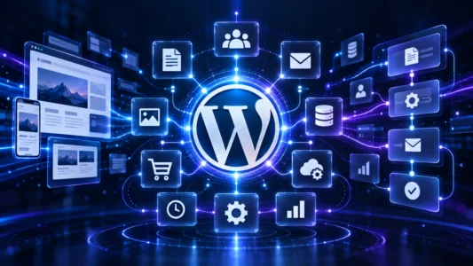 Automação no WordPress integrada ao WooCommerce, CRM, APIs, ERP e inteligência artificial