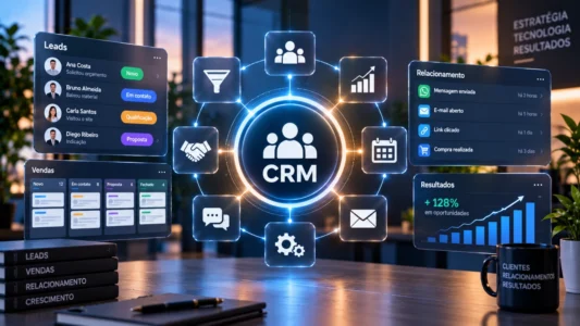 CRM para pequenas empresas integrado ao WordPress e WooCommerce com automação, dados, chatbot e inteligência artificial