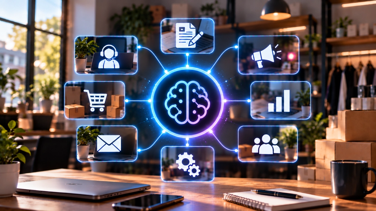Inteligência artificial para pequenas empresas integrada a WordPress, WooCommerce, CRM, dados e automação
