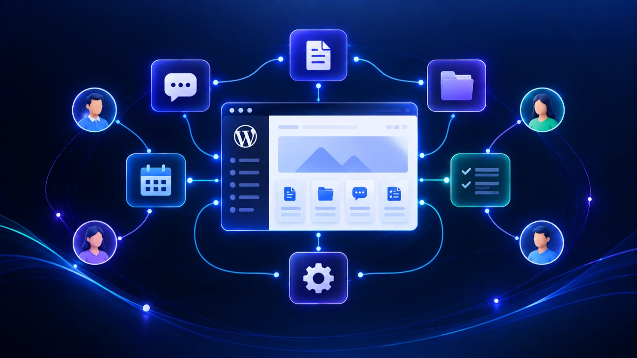 Intranet WordPress para comunicação, documentos e processos internos