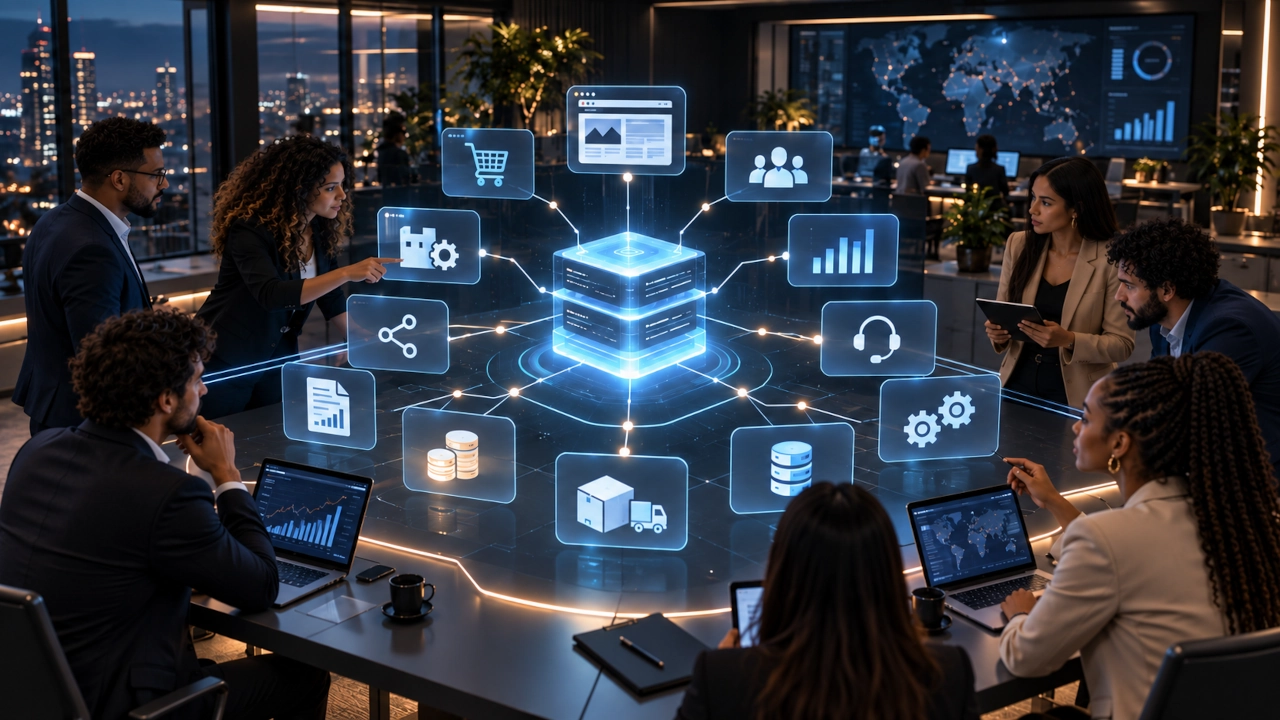 Tecnologia para médias empresas com sistemas dados e processos integrados