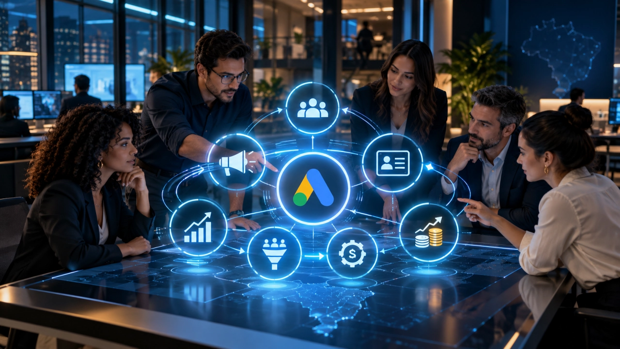 Google Ads para médias empresas integrado ao CRM, tracking, vendas e indicadores de receita